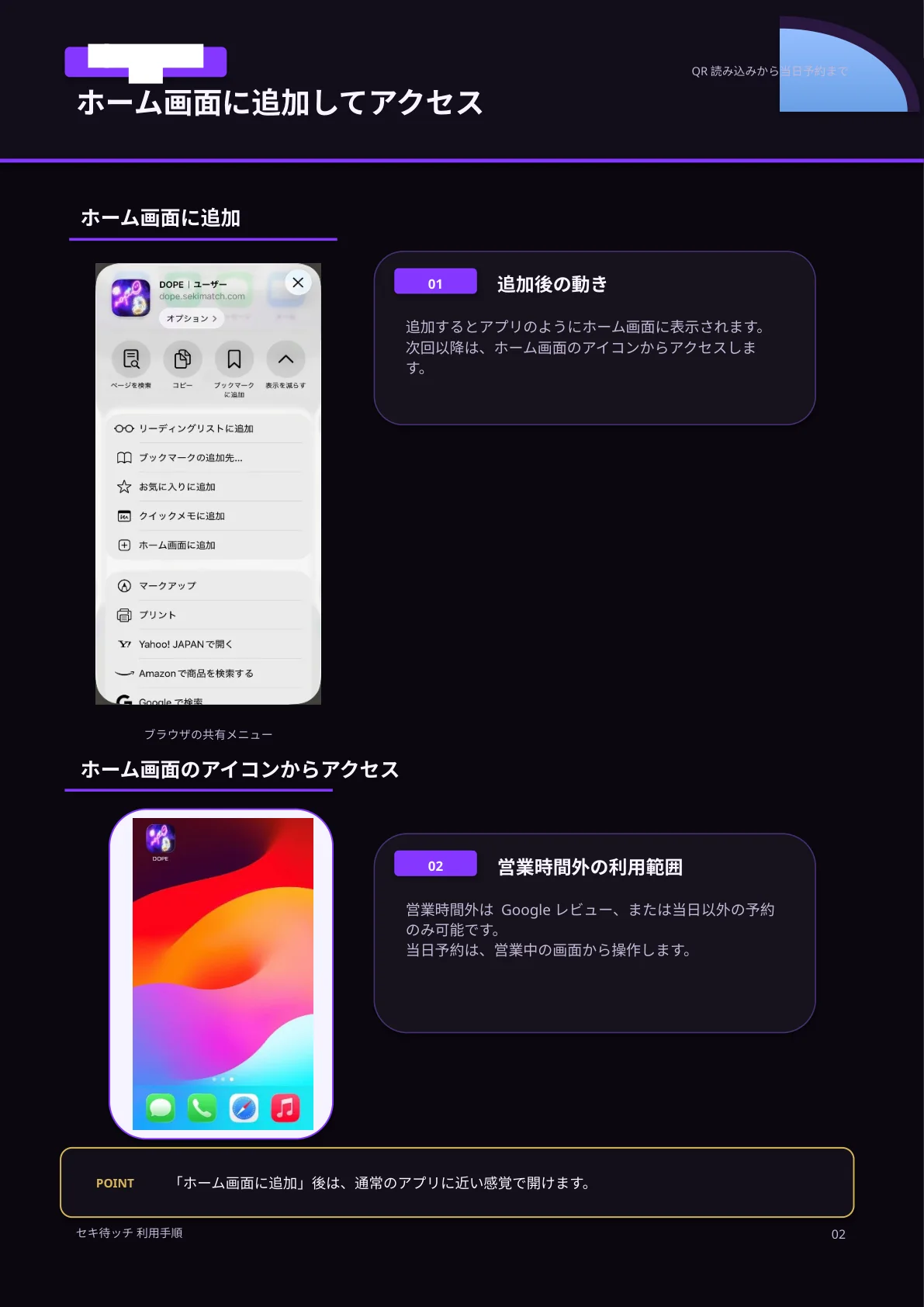 セキ待ッチ利用手順 2ページ目